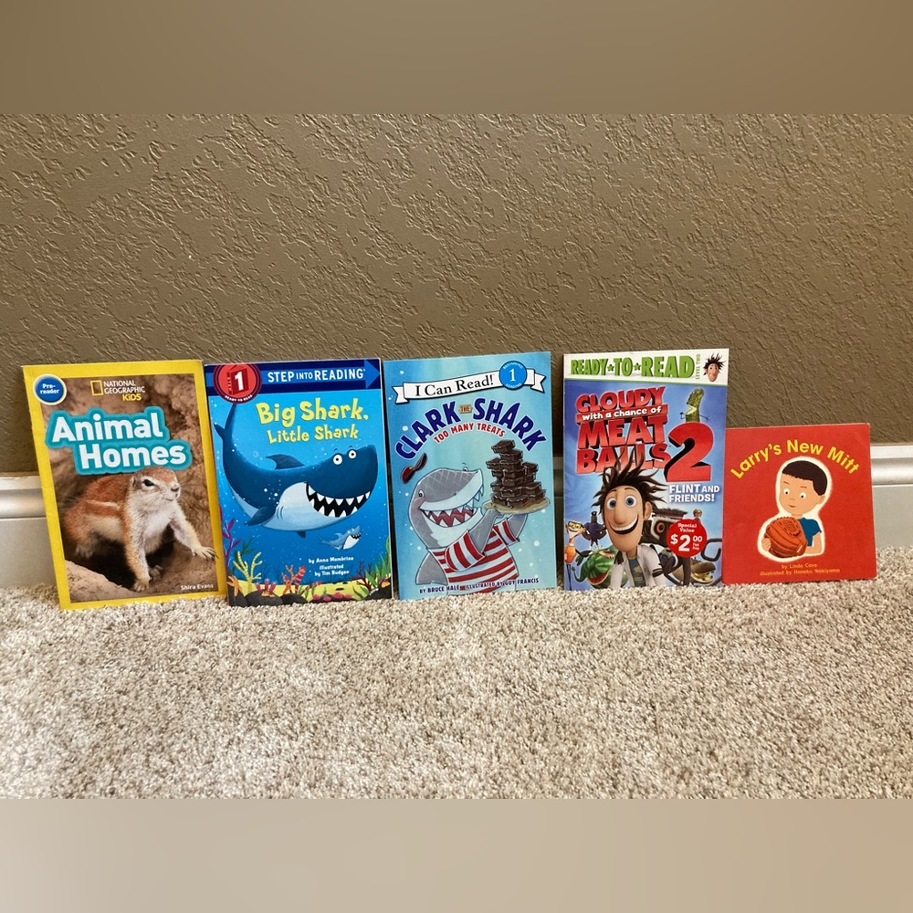 5 Kids Paperback Books. Levels include Pre-Read, L1, and L2. Come as a set of 5.